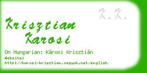 krisztian karosi business card